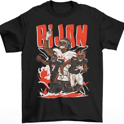 Bijan Robinson Cartoon Style Atlanta T-Shirt