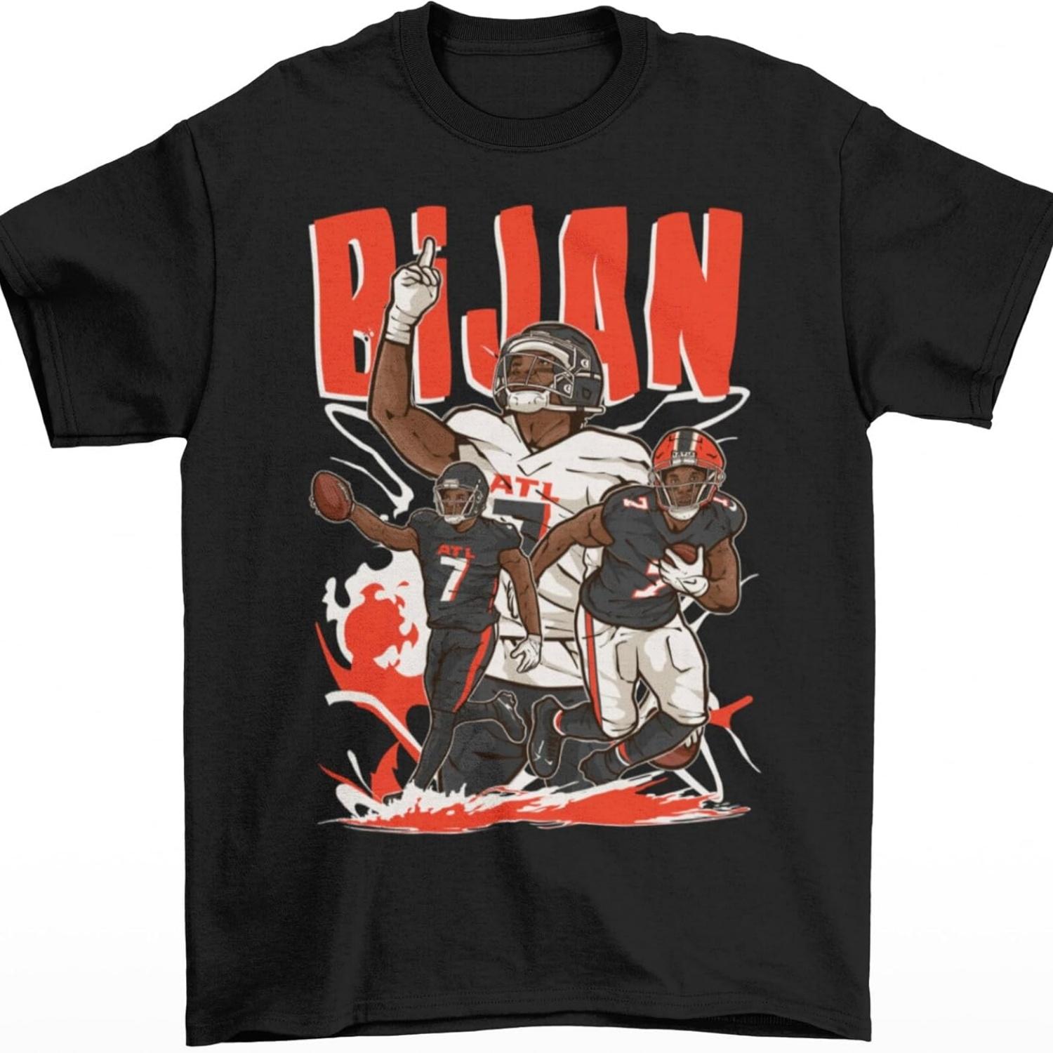 

Bijan Robinson Cartoon Style Atlanta T-Shirt XXXXXL чёрный