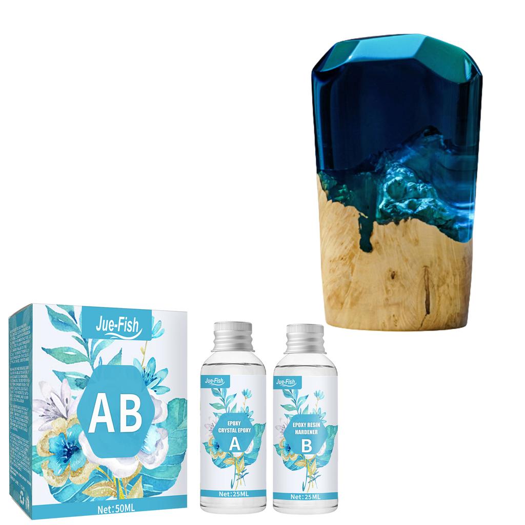 AB Adhesive Super Transparent Crystal Drop Adhesive Hard DIY Form Epoxi Resin Adhesive Prov Snabbtorkande hårt Adhesive