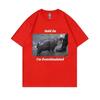 Hold On Im Overstimulated Baby Hippo Moo Deng Funny Meme Tshirt Summerunisex Casual Oversized TShirt Male Vintage T Shirts