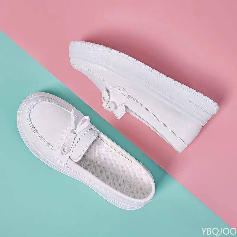 Fashion Summer Nurse Women's Soft Sole Breathable and Non Tiring Foot Deodorizer Comfortable Anti Slip Height Increasing Work Shoes