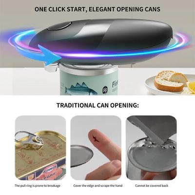 Electric Jar Opener Automatic Can Opener Portable Battery Operated Tin Opener Easy Pull Jar Bottle Opening Machine Kitchen Tools
