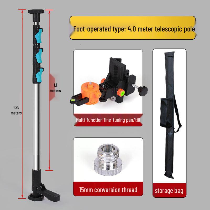 Telescopic Infrared Ceiling Support & Spirit Level Rod