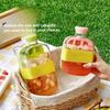 Large Capacity Ice Maker, Water Bottle, Silicone Tray with Straw, Juice Beverage Cooling Design, Durable Plastic