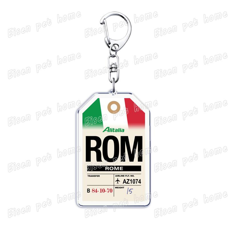 Plane Ticket Koffer Keyrings for Accessories Bag Key Chain Ring Jewelry Fans Gifts Travel Country Label Keychain Llaveros