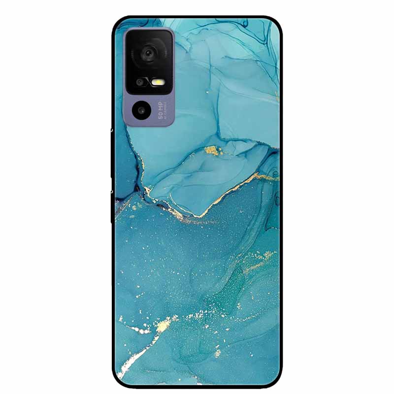 For TCL 40 R 5G Case Fashion Marble Soft TPU Silicon Back Cover for TCL 40R T771K T771H Phone Cases Protect Funda Shells Paras