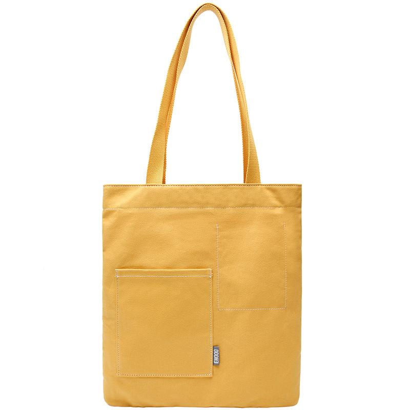Spring Bag Canvas Bag Retro Washed Cloth Bag Bucket Bag Large Capacity Shoulder Bag