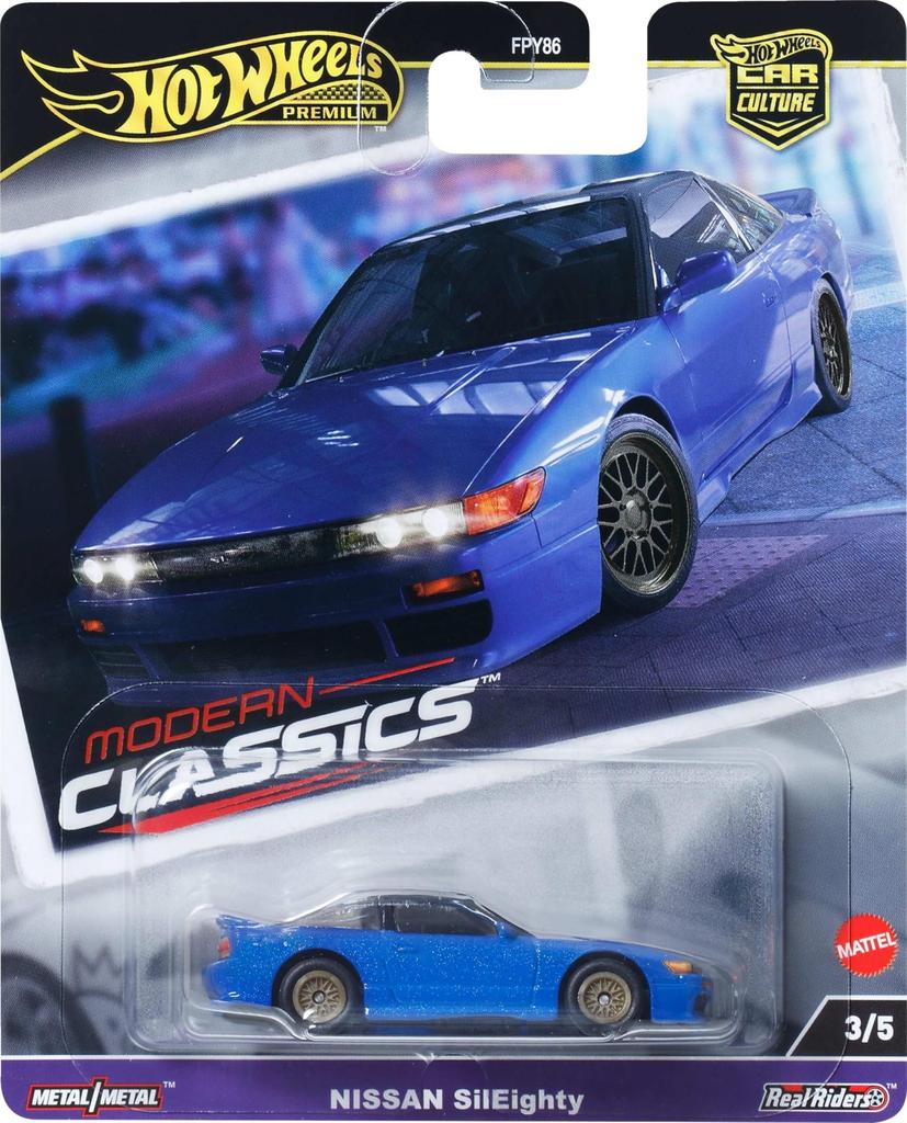 Hot Wheels Car Culture Modern Classics Nissan Sileighty Vehicle Toy Diecast Car for Ages 3 and HRV75 Up, Blue,