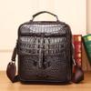 Crocodile-patterned Men's Bag, Daily Small Shoulder Bag, Business Crossbody Bag, Large Capacity Backpack, Casual Leather Men's Bag, Retro