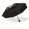 Kuromi,Devil Automatic Umbrella-Foldable, Durable 8-Bone Design, Compact and Stylish, Great for Camping, Halloween, Christmas, Mother's Day
