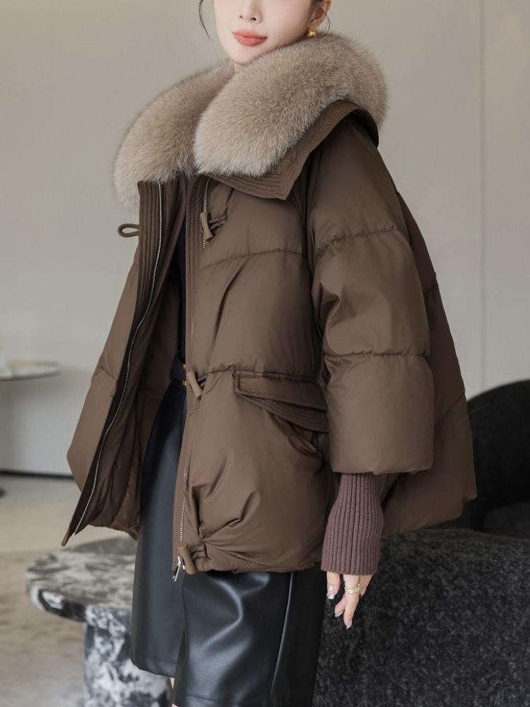 New Winter Warm Goose Down Jackets Natural Collar Puffer Jackets Women Thick Female Streetwear Coats