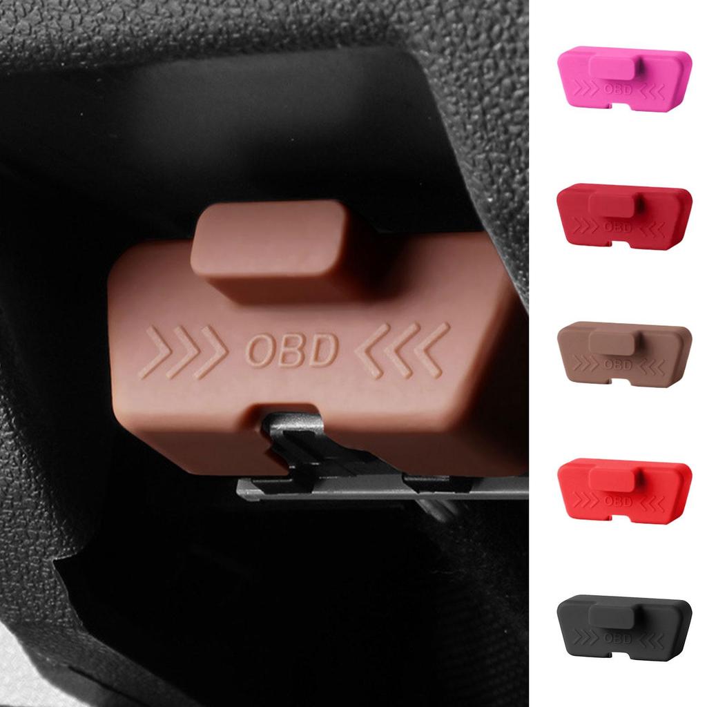 Silicone Car OBD Port Cover Waterproof Rust-proof OBD Port Lock Protective Sleeve Dust OBD Clogging Caps for Vehicle Supplies
