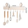 Milk White Suction Cup Kitchen Hook Rack Hanging Rod Wall-Mounted Kitchen Utensil Hanger Spoon Spatula Storage Rack Multifunctional Storage Shelf