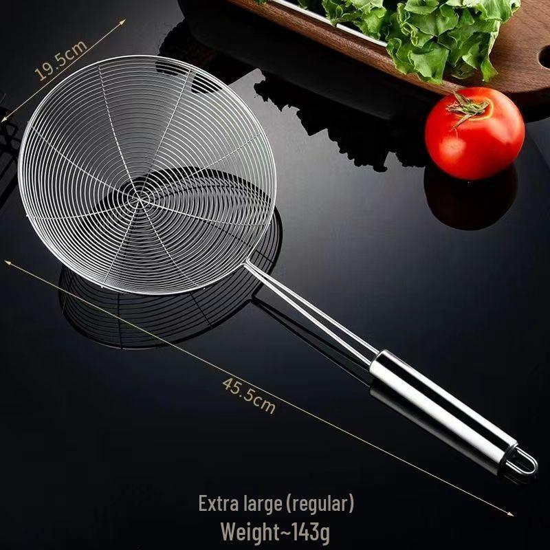Extra Large Stainless Steel Mesh Skimmer for Dumplings and Hot Pot