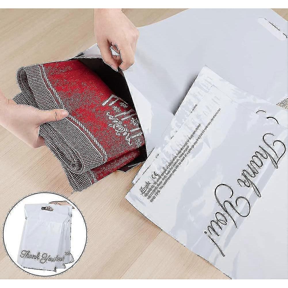 60pcs Plastic Transport Bags 300 X 400 Mm, With "Thank You" Transport Bag Opaque 1 less
