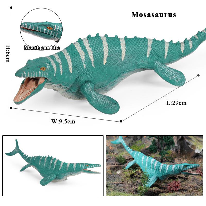 Oenux New Sealife Animals Model Prehistoric Mosasaurus Liopleurodon Kronosaurus Action Figures Solid PVC Collection Toy Kid Gift