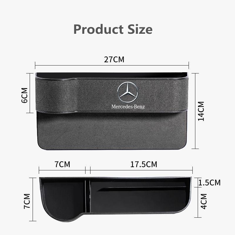 CQZ1 Car Seat Gap Leather Storag Box Side Crevice Organizer For Mercedes Benz W203 W204 W205 W206 W212 CLK GLA B C E S Accessories