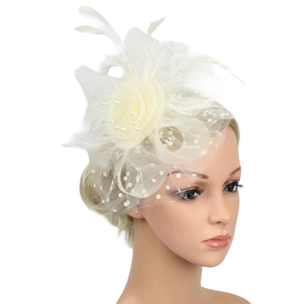 Featherweight Feather Bridal Decoration With Comfortable Fit For Wedding Race Day Events