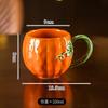Cute Pumpkin Mug Dustproof Handmade Ceramic Coffee Cup Office Water Cup Creative Gift Mug