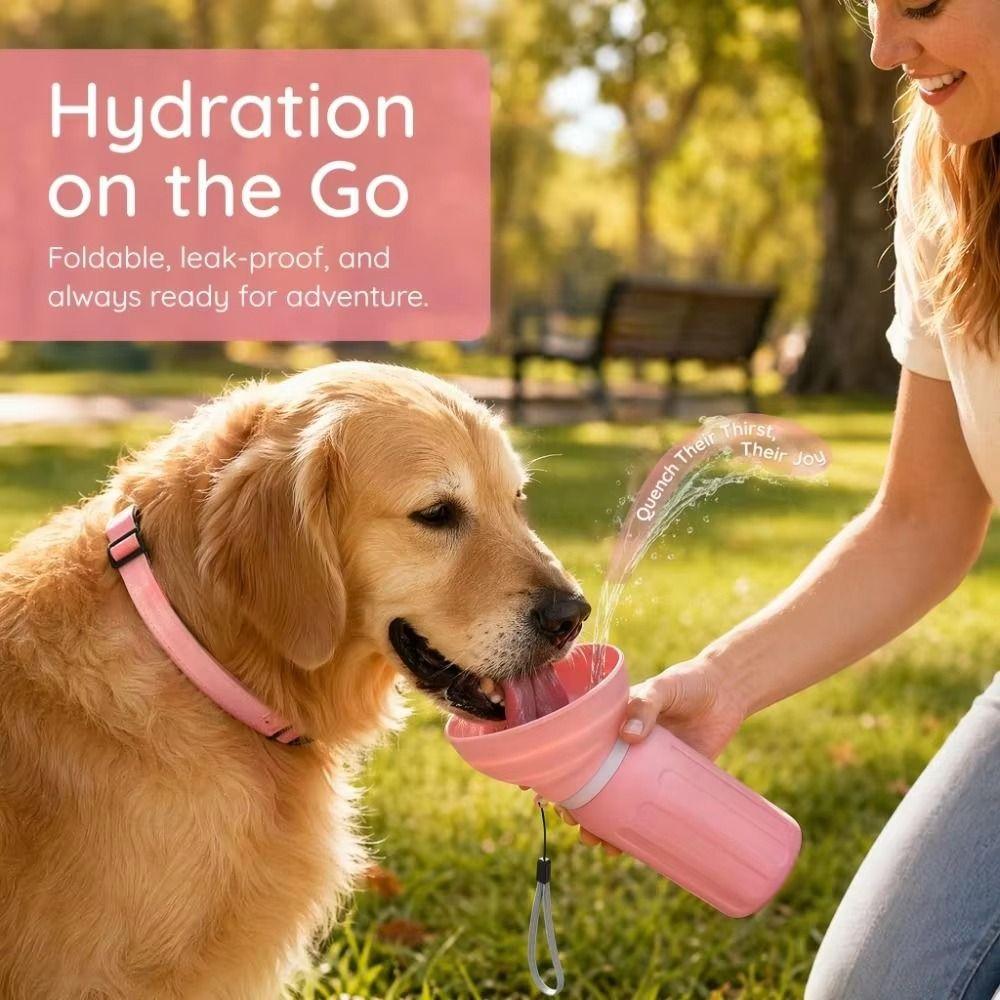 Portable Outdoor Pet Water Cup Foldable Dogs Drinking Dispenser Travel Dog Water Bottle Walking