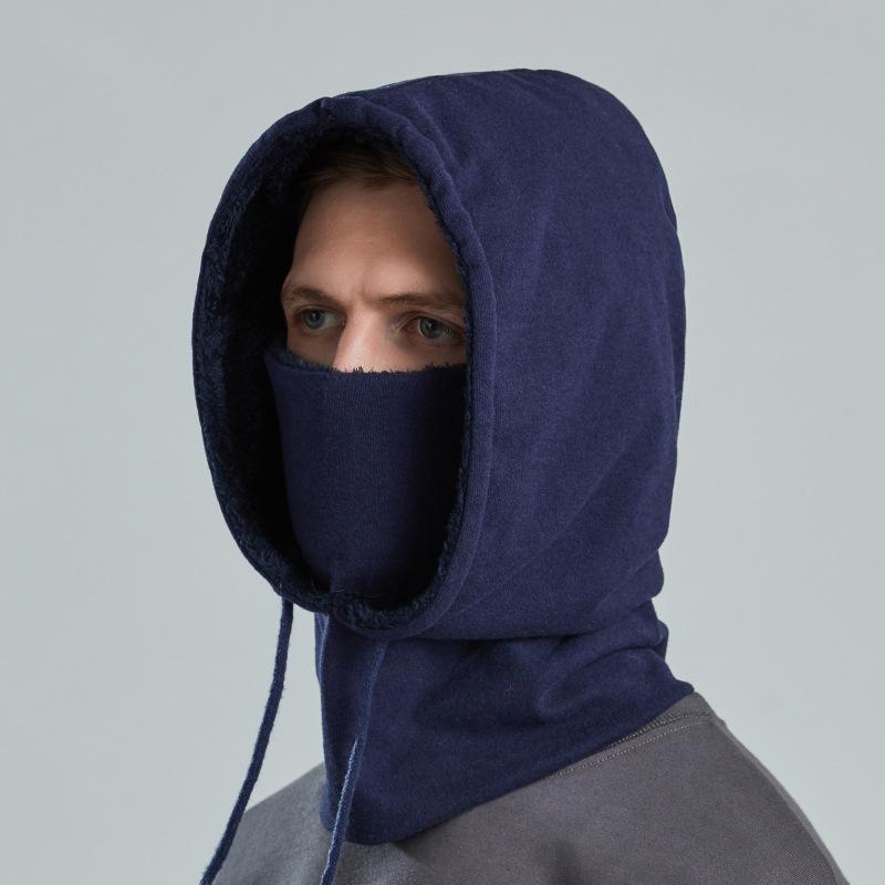 Winter Hat Men's Outdoor Riding Hat Windproof Fleece Warm Scarf Mask
