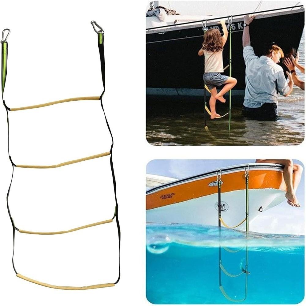Nylon Boat Rope Ladder 3/4/5 Step Yacht Boat Side Hanging Ladder Boarding Rope Ladder Kayak Use