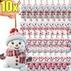 10/1pcs Christmas Snowman Pendants Acrylic Flat Xmas Tree Car Decoration Merry Christmas Atmosphere Hanging Ornaments Kids Gifts