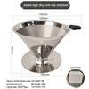 Dual-Layer 304 Stainless Steel Coffee Filter, Available in 300/600/800 Mesh, No Paper Needed for Hand Drip Brewing.