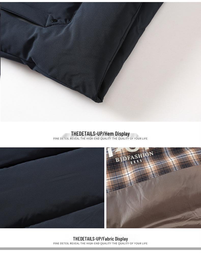 Men's Winter Cotton Jacket with Detachable Hood - Thick, Warm, Solid Color, Zippered Coat