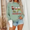 Women's Casual Fashion Round Neck Long Sleeve Christmas Printed Sweatshirt