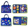 Educational Children's travel toy felt activity quiet busy board, an sensory learning book for basic dressing hand movements