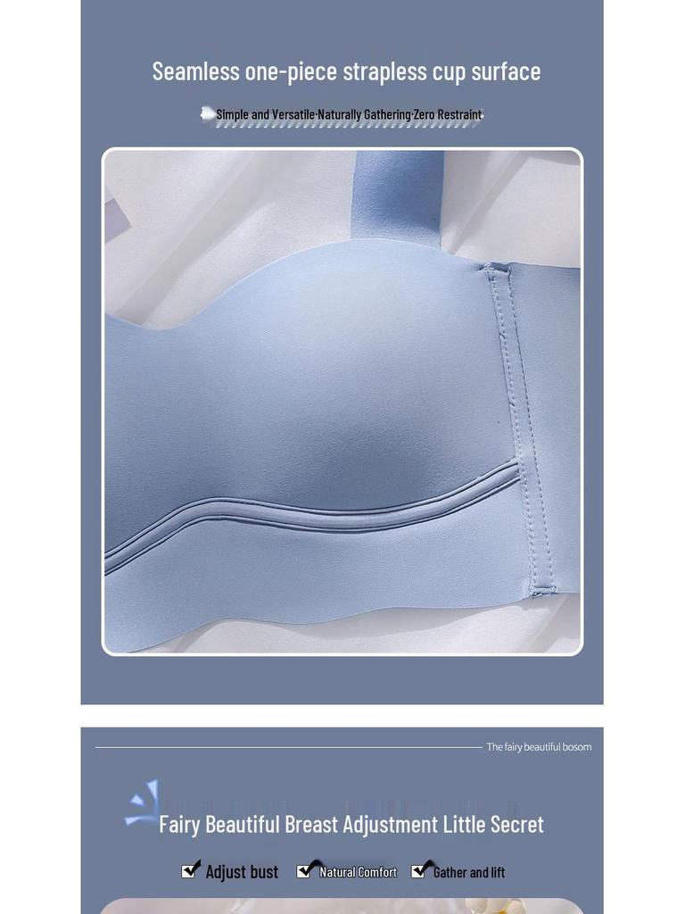 Women's Strapless Seamless Sports Bra: Push-Up & Minimize, Underwire-Free