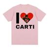 I Love Playboi Carti Rapper Graphic Tshirt Unisex Women Harajuku Y2k Short Sleeve Tshirt Male Hip Hop Oversized T Shirt Streetwear