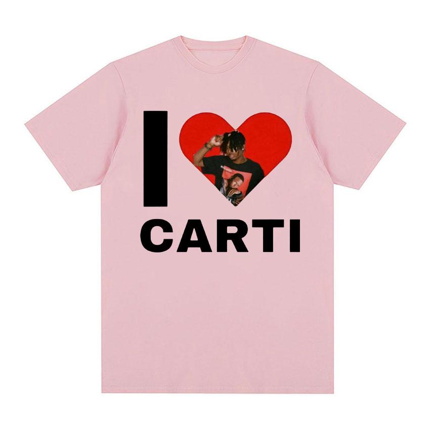 I Love Playboi Carti Rapper Graphic Tshirt Unisex Women Harajuku Y2k Short Sleeve Tshirt Male Hip Hop Oversized T Shirt Streetwear