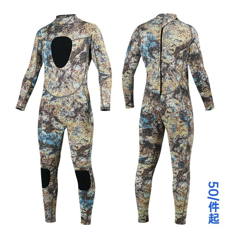 Mens Womens Neoprene Wetsuit Snorkeling Surfing Diving 1.5-7mm Thermal Full Body Suit Camo Pattern
