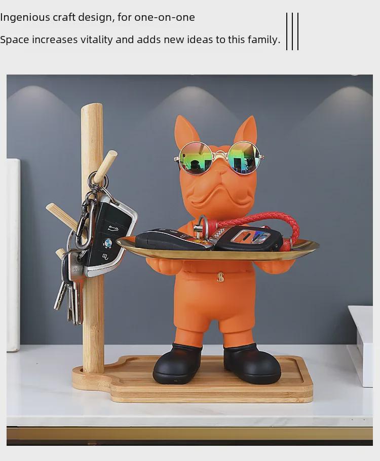 Luxury Dog Tray Ornament for Living Room TV Cabinet – Elegant Home Décor & Creative Storage, Perfect Housewarming Gift