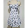 Sweet Small Summer New European and American Gentle Floral Collar Slim fit Backless Sling Dress Short dress