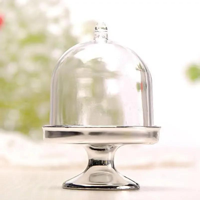 Transparente Plastik-Bonbonbox Mini Rund DIY Aufbewahrung Bonbonbox Kuchen Snackbox Geburtstagsgeschenk Dekorationsbox für Kinder