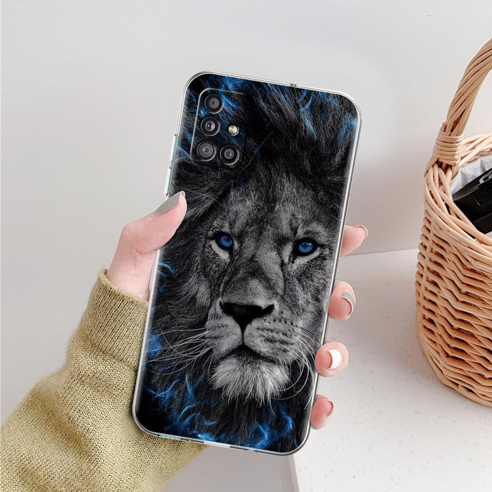 

Animal Lion King Phone Case For Samsung Galaxy A51 A71 A21S A12 A11 A31 A41 A52 A32 A72 A01 A03S A22 A13 5G A50 Soft Clear Cover Samsung A01