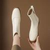 Krazing Pot Microfiber Round Toe Thick Heels Chelsea Boots Size 42 Zip Beauty Lady Women Stretch Ankle Boots