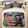 Cristiano Ronaldos Goal Triumph Bedding (1 * duvet cover + 2 * pillowcase, without core) 2D Flat Bedding set Soft and comfortable