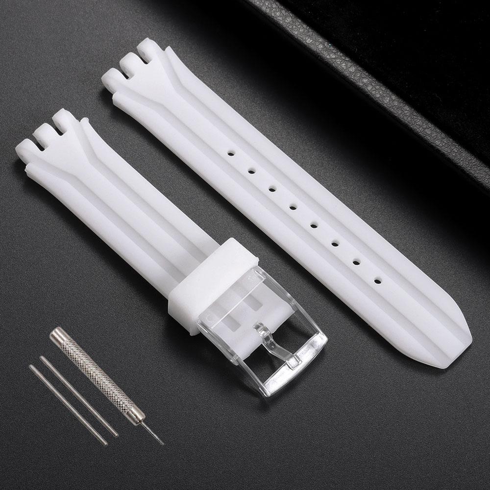 Für Swatch SUIB400 SUIK400 Silikon-Uhrenarmband 18mm Ersatz-Gummiarmband Herren Damen Wasserdichtes Sport-Armband Armband Gürtel