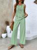 Womens Sleeveless Double Layer Pantsuit With 3d Print For Summer Casual Wear