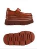 Johnature Vintage Thick Soled Shoes Round Toe Genuine Leather Versatile Four Seasons Women's Shoes