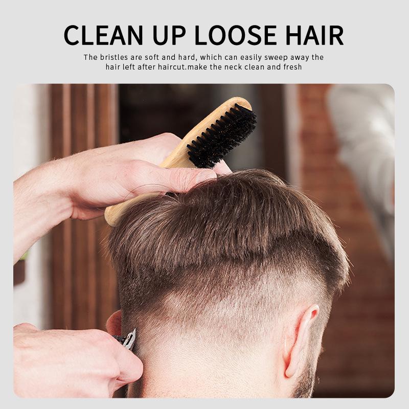 Men's Multi-functional Boar Bristle Brush: Hair, Beard Care, and Styling Comb