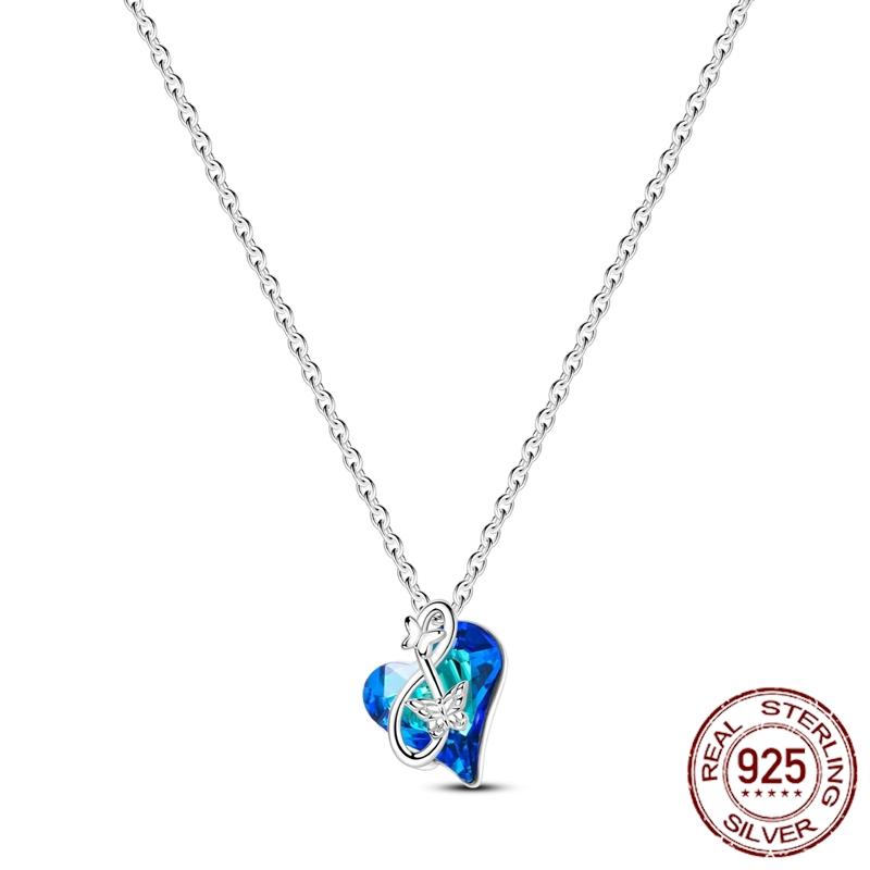 MULA Hote Heart Pendant Necklace 925 Silver Snake Neck Necklace Original Bracelet DIY Jewelry Fashion Luxury Women