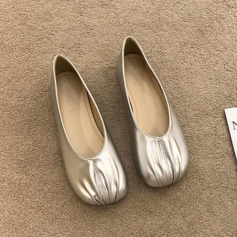 Square Toe Women Flat Sandals Casual Loafers Shoes Woman 2025 Trend Summer Elegant Dress Comfort Soft Leather Zapatillas Mujer