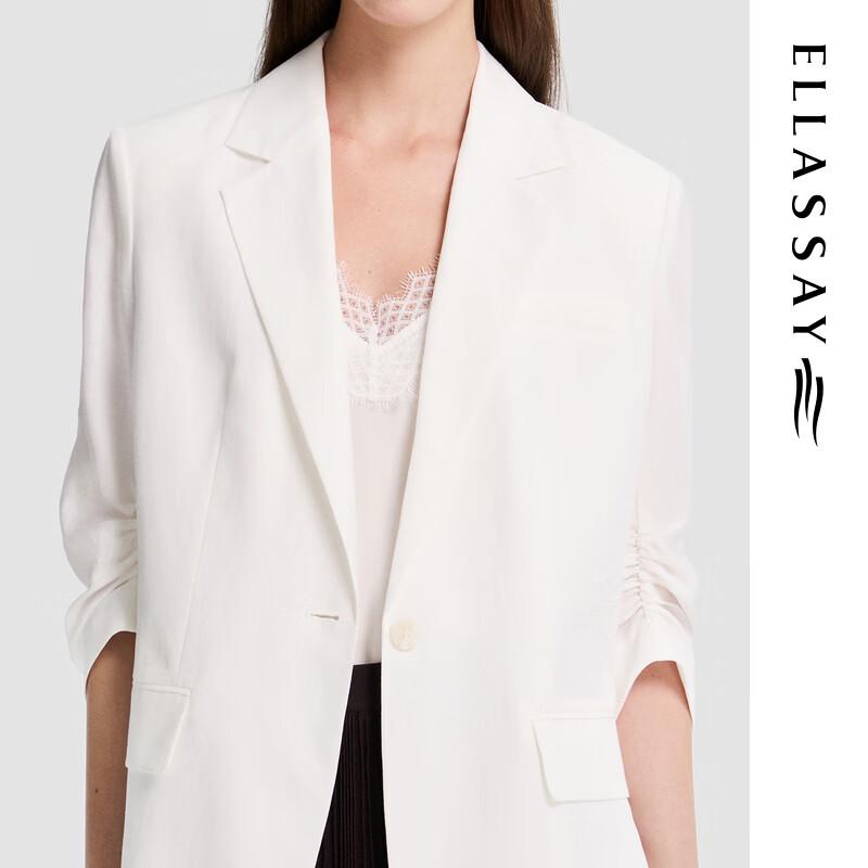 ELLASSAY Women's Acetate Relaxed Fit Blazer