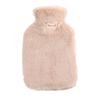 Removable Cover Natural Rubber Hot Water Bottle Hand Warmer Hot Water Bag With Faux Fur Cover