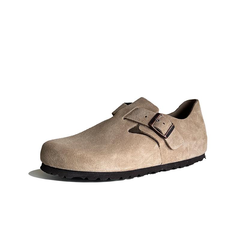 Fashion Muxinfei Genuine Leather Boken Slippers] New Soft Bottom Boken Slippers for Men and Women, Outerwear Boken Half Drag